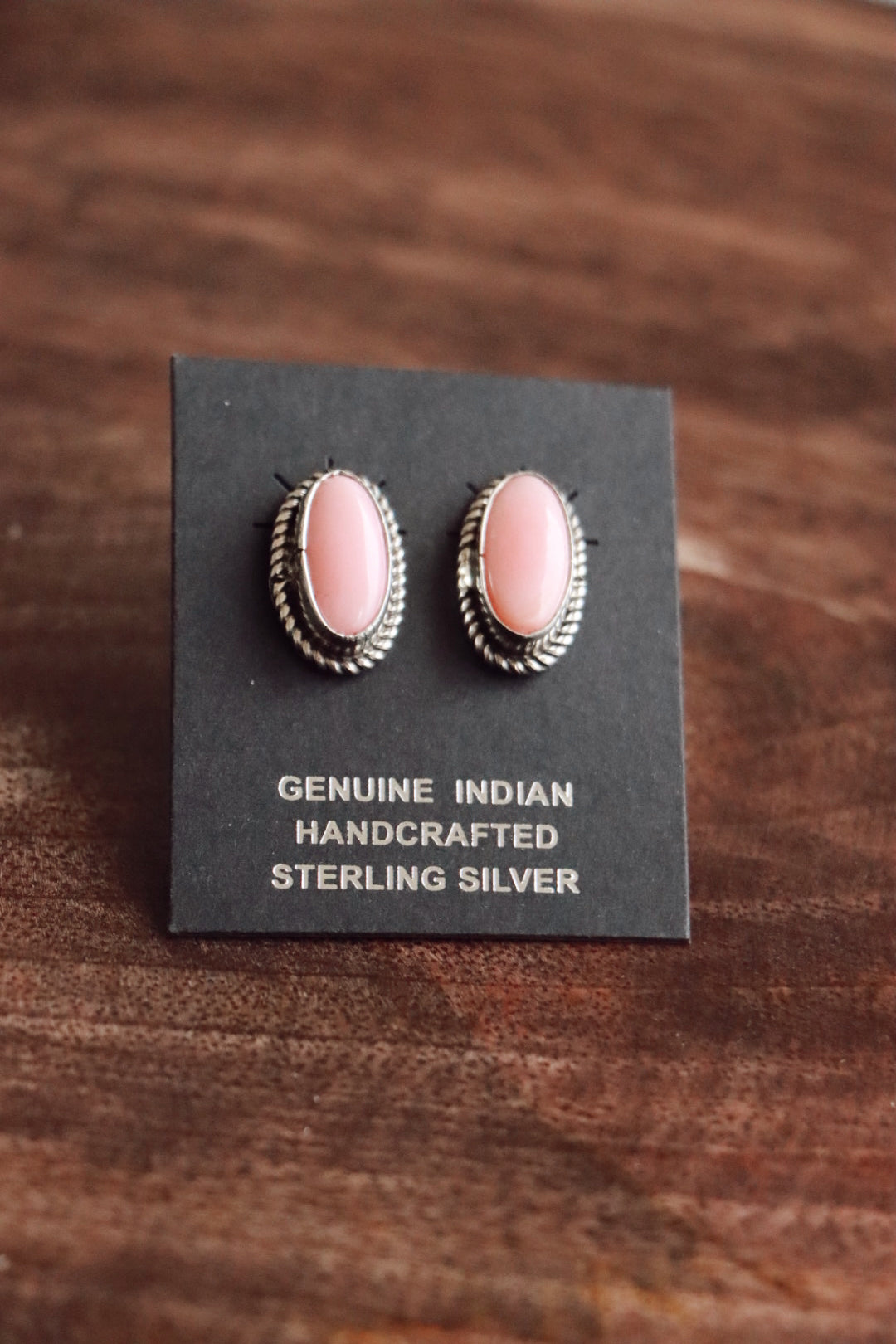 Pink Conch Studs