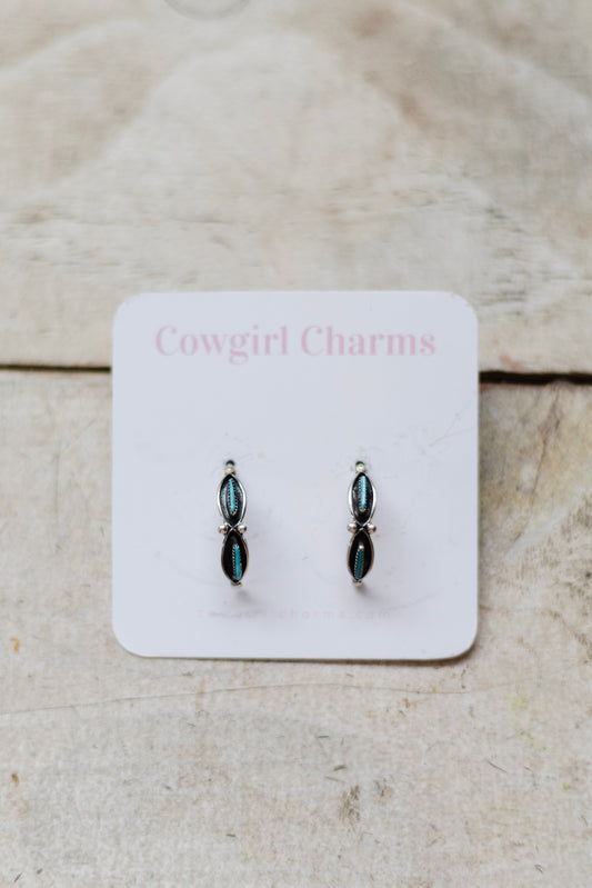 Turquoise Half Hoops