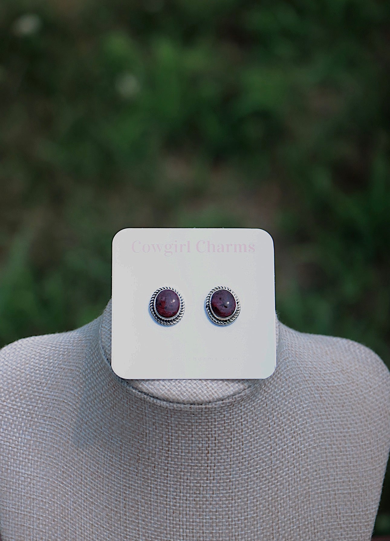 Native Made Purple Spiny Studs