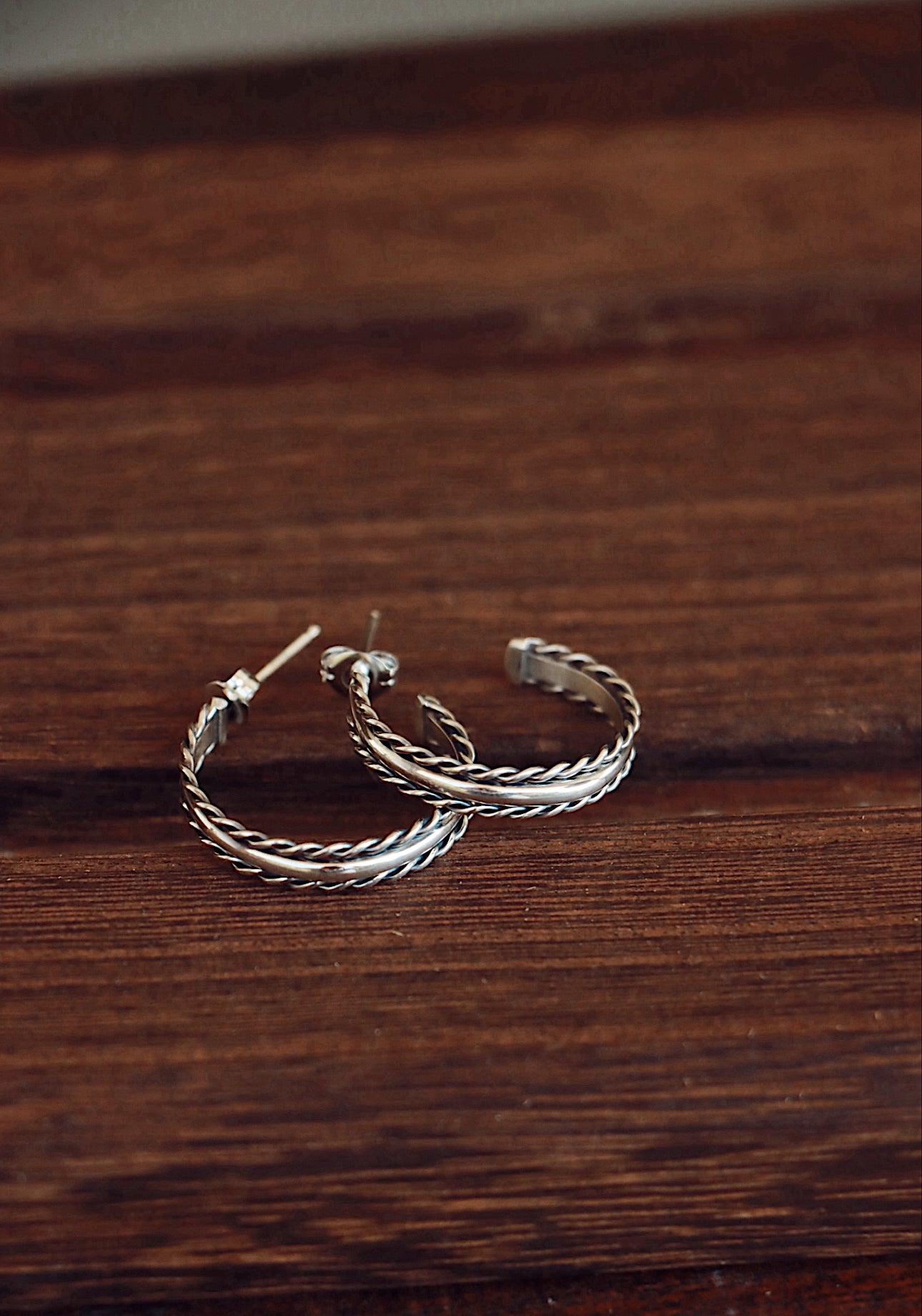 Sterling Rope Hoops